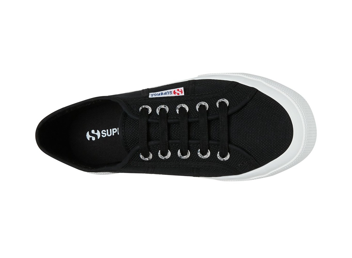 Zapatillas Superga Mujer Negras/Blancas - 2750 Tank - 659240ZOX